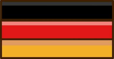 piatto illustrazione di Germania bandiera icona. vettore