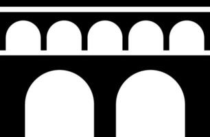 acquedotto ponte glifo icona o simbolo. vettore