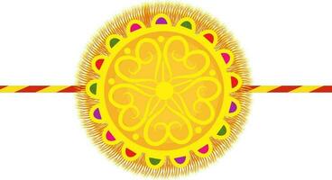 giallo floreale rakhi per Raksha bandhan. vettore