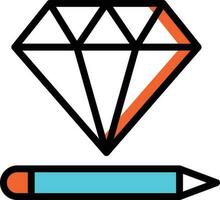 illustrazione vettoriale di diamante su uno sfondo simboli di qualità premium. icone vettoriali per il concetto e la progettazione grafica.