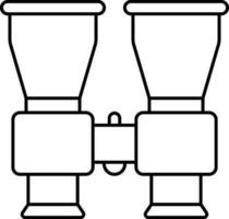 isolato binoculare icona nel linea arte. vettore