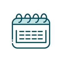 promemoria calendario data linea social media e riempimento vettore