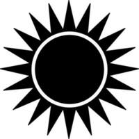 illustrazione di un' nero e bianca sole. vettore