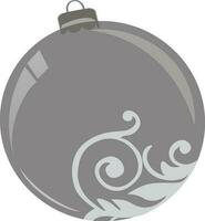 mano disegnato grigio Natale sfera. vettore