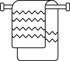 illustrazione di asciugamano icona nel lineare stile. vettore