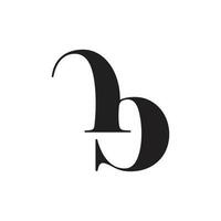 lettera bg semplice curve connesso logo vettore