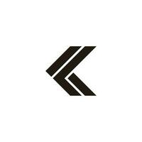 lettera fk lk semplice geometrico linea logo vettore