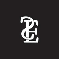 lettera 2e piatto semplice design simbolo logo vettore