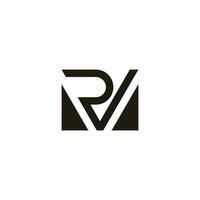 lettera rvm semplice geometrico logo vettore