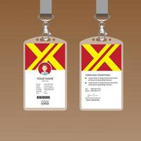 modello di progettazione di carta d'identità elegante rosso vettore