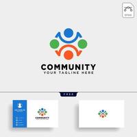 comunità umana logo modello vettoriale illustrazione icona elemento vettore isolato