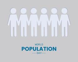 Giornata mondiale della popolazione persone carta vettore