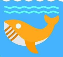 balena nel acqua vettore icona design