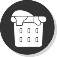 lavanderia cestino vettore icona design