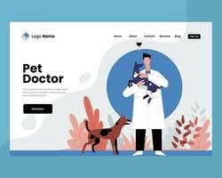 medico dell'animale domestico con il concetto dell'illustrazione di vettore del cane