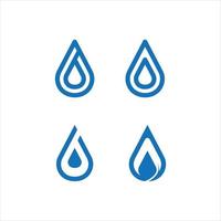 acqua vettore icona onda acqua e icona onda vettore astratto logo design goccia d'acqua e blu