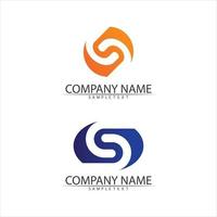 carattere aziendale s lettera logo s aziendale vettore