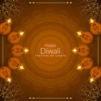 Astratto felice Diwali bellissimo sfondo religioso vettore