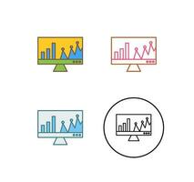 in linea statistiche vettore icona