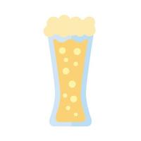 icona di stile piatto bevanda bicchiere di birra vettore