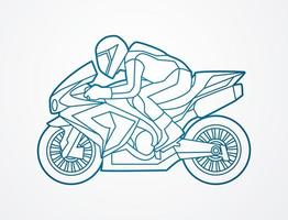 azione di corse motociclistiche vettore