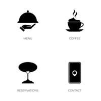 icone per il sito del caffè vettore