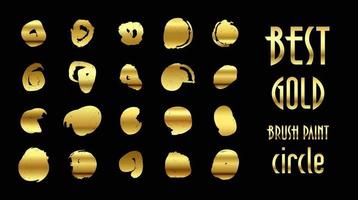 pennellate di oro grunge in cerchio forma illustrazione vettoriale