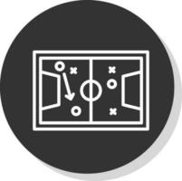 calcio tattica schizzo vettore icona design