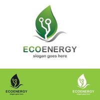 immagini del logo eco energia vettore