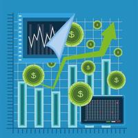 statistiche economiche in crescita vettore