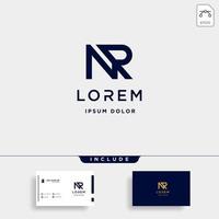 lettera nr ar rn logo design semplice vettore