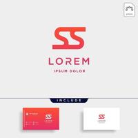 lettera s ss logo design semplice vettore