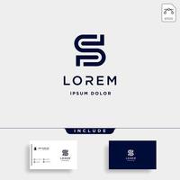 lettera s ss logo design semplice vettore