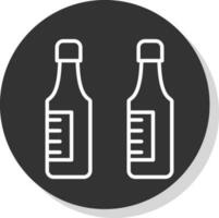 birra bottiglie vettore icona design