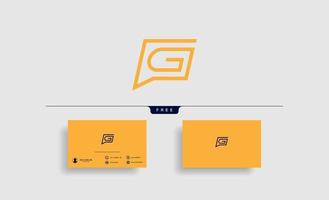 lettera g chat logo modello disegno vettoriale