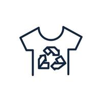 camicia riciclare simbolo ecologia ambiente icona vettore