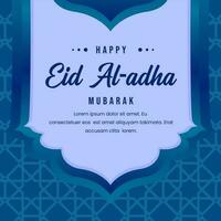 blu sfondo saluto carta per il celebrazione di eid al - adha vettore illustrazione