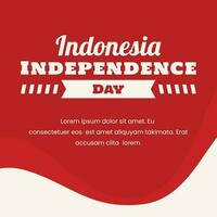 Indonesia indipendenza giorno design modello per sociale media inviare evento con indonesiano bandiera sfondo vettore