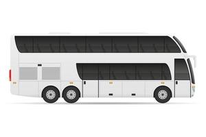 illustrazione di stock di autobus della città di tour isolato su priorità bassa bianca vettore