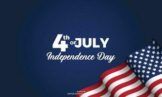 Stati Uniti d'America indipendenza giorno. 4 di luglio vettore