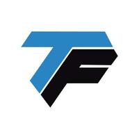 iniziale lettera tf logo vettore