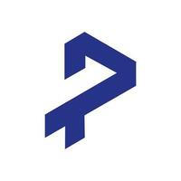 iniziale lettera p logo vettore