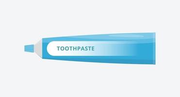 dentifricio per la cura dei denti e della bocca isolato su sfondo bianco igiene dentale stile piatto illustrazione vettoriale