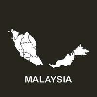 Malaysia carta geografica icona vettore