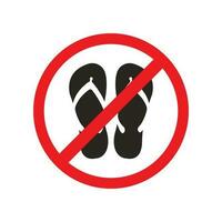 no Flip flop icona vettore