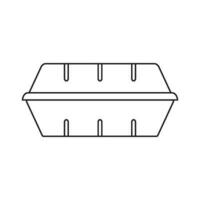 polistirolo pranzo scatola icona vettore