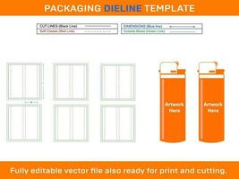 accendino, Dieline modello vettore