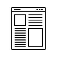 ragnatela pagina modificabile e ridimensionabile vettore icona