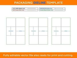 6 adesivo indirizzo etichette Dieline modello 99,8 X 96.367 mm vettore