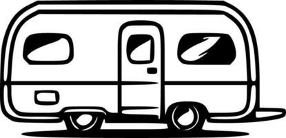 caravan nero bianca vettore illustrazione